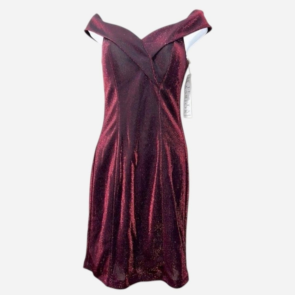 Elegant Off-Shoulder Wine Mini Dress